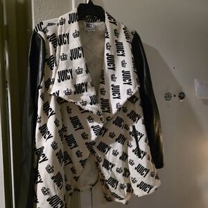 Juicy Couture Black and White Logo Blazer